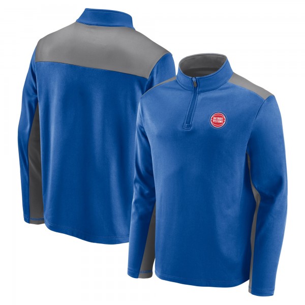 Кофта на короткой молнии Detroit Pistons Primary Logo Fleece - Blue/Gray