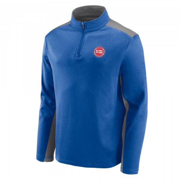 Кофта на короткой молнии Detroit Pistons Primary Logo Fleece - Blue/Gray