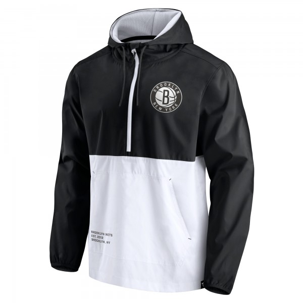 Куртка с капюшоном Brooklyn Nets Anorak Block Party Windbreaker - Black/White
