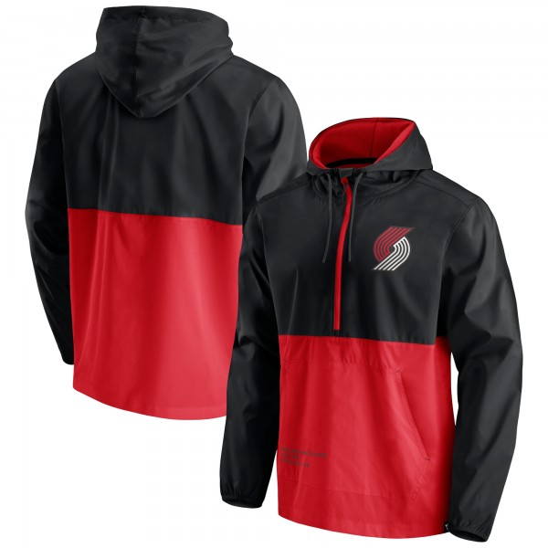 Куртка с капюшоном Portland Trail Blazers Anorak Block Party Windbreaker - Black/Red
