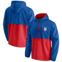 Куртка с капюшоном Philadelphia 76ers Anorak Block Party Windbreaker - Royal/Red