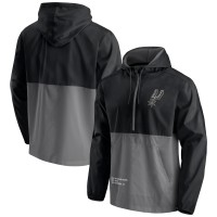 Куртка с капюшоном San Antonio Spurs Anorak Block Party Windbreaker - Black/Gray