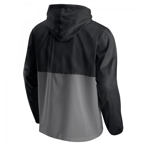 Куртка с капюшоном San Antonio Spurs Anorak Block Party Windbreaker - Black/Gray