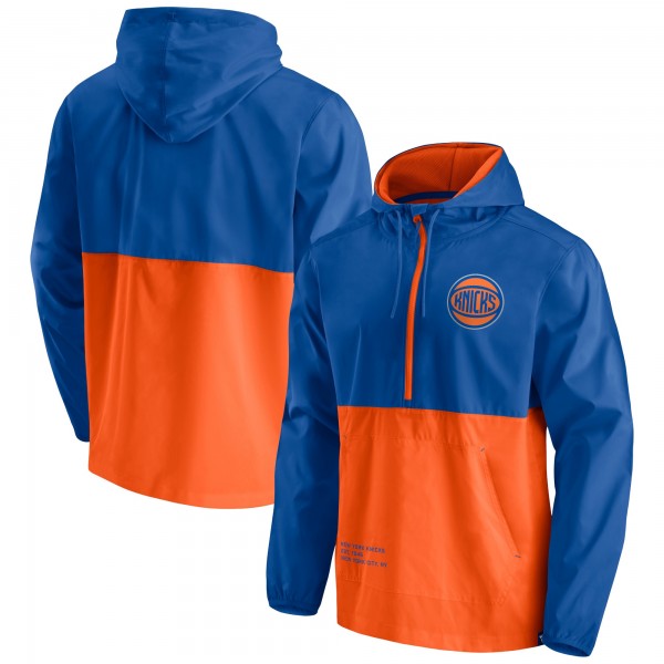 Куртка с капюшоном New York Knicks Anorak Block Party Windbreaker - Blue/Orange