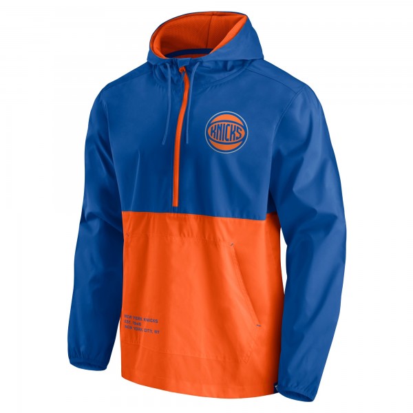 Куртка с капюшоном New York Knicks Anorak Block Party Windbreaker - Blue/Orange