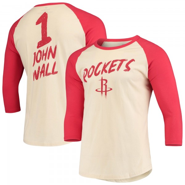 Футболка John Wall Houston Rockets NBA 3/4-Sleeve Raglan - Cream