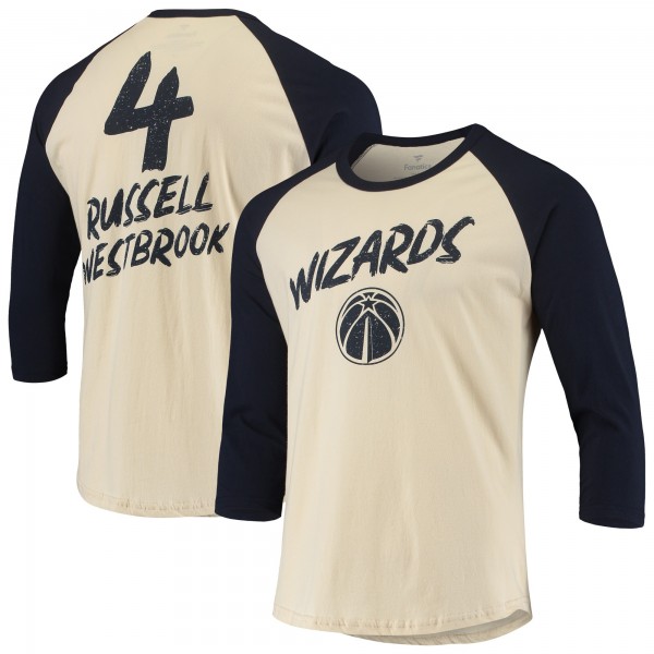 Футболка с рукавом 3/4 Russell Westbrook Washington Wizards NBA - Cream