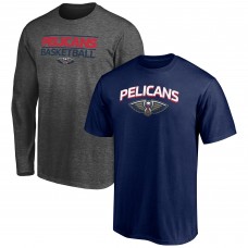 Набор футболок New Orleans Pelicans - Navy/Heathered Charcoal