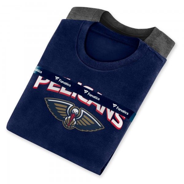 Набор футболок New Orleans Pelicans - Navy/Heathered Charcoal