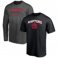 Набор футболок Toronto Raptors - Black/Heathered Charcoal