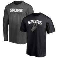 Набор футболок San Antonio Spurs - Black/Heathered Charcoal