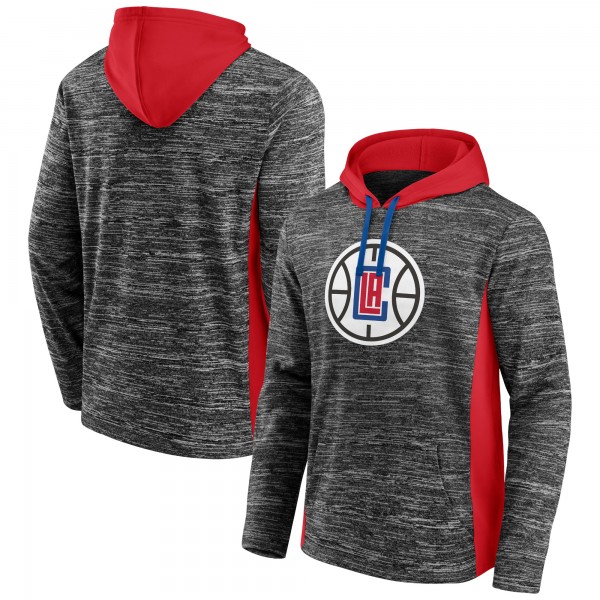 Толстовка с капюшоном LA Clippers Instant Replay Colorblocked - Heathered Charcoal - фирменная одежда NBA