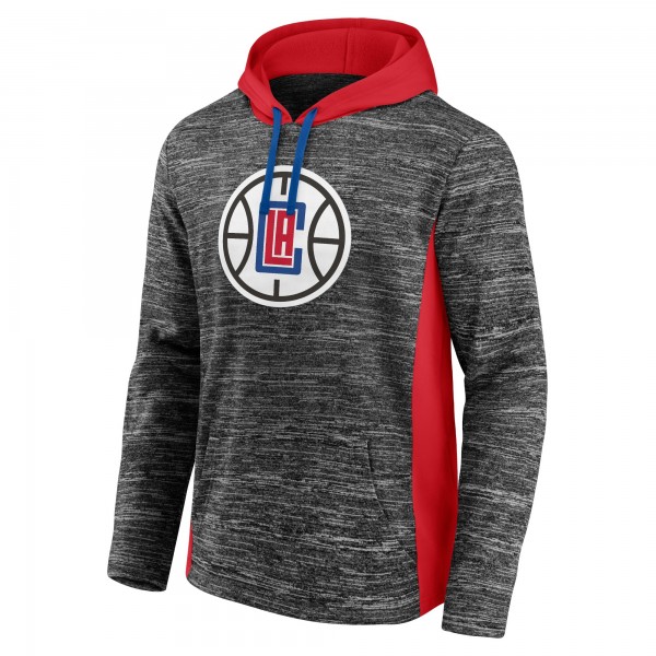 Толстовка с капюшоном LA Clippers Instant Replay Colorblocked - Heathered Charcoal - фирменная одежда NBA