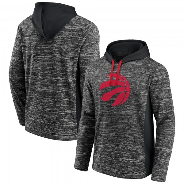 Толстовка с капюшоном Toronto Raptors Instant Replay Colorblocked - Heathered Charcoal/Black - фирменная одежда NBA