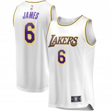 Игровая майка LeBron James Los Angeles Lakers 2021/22 #6 Fast Break Replica White - Association Edition
