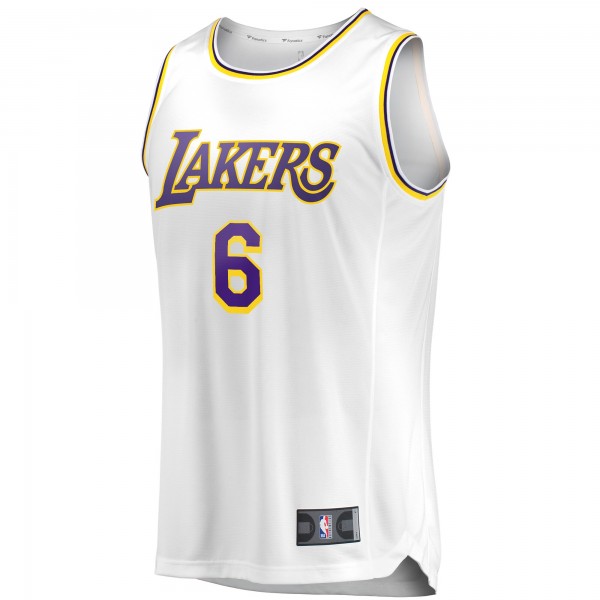 Игровая майка LeBron James Los Angeles Lakers 2021/22 #6 Fast Break Replica White - Association Edition - оригинальная джерси НБА