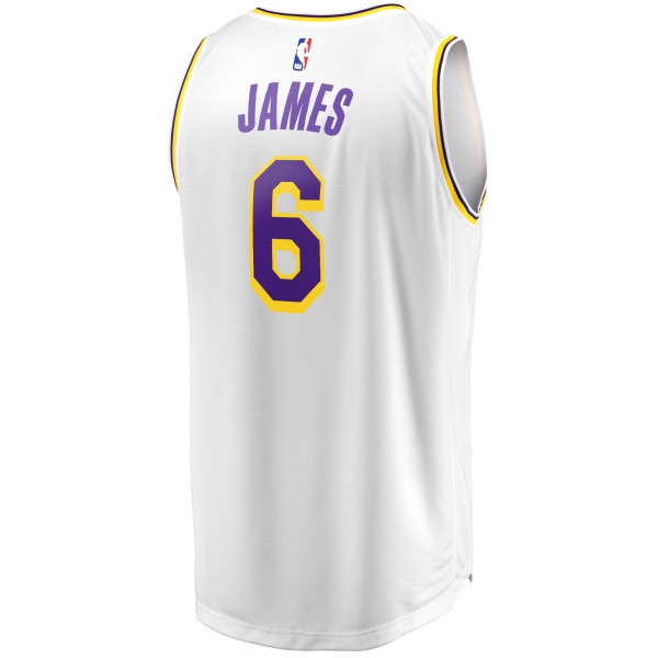 Игровая майка LeBron James Los Angeles Lakers 2021/22 #6 Fast Break Replica White - Association Edition - оригинальная джерси НБА