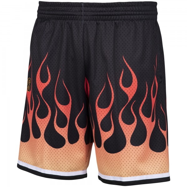 Шорты Houston Rockets Mitchell & Ness 1993/94 Flames Swingman - Black - спортивная одежда НБА