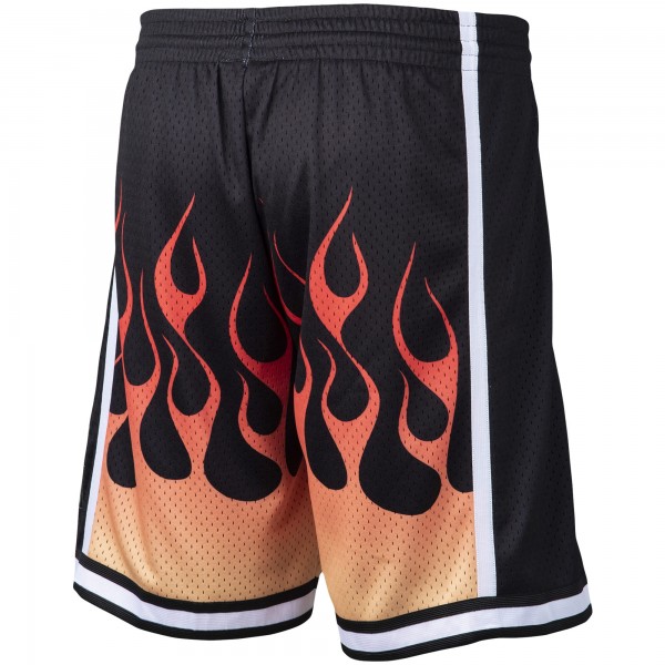 Шорты Milwaukee Bucks Mitchell & Ness 2000/01 Flames Swingman - Black - спортивная одежда НБА