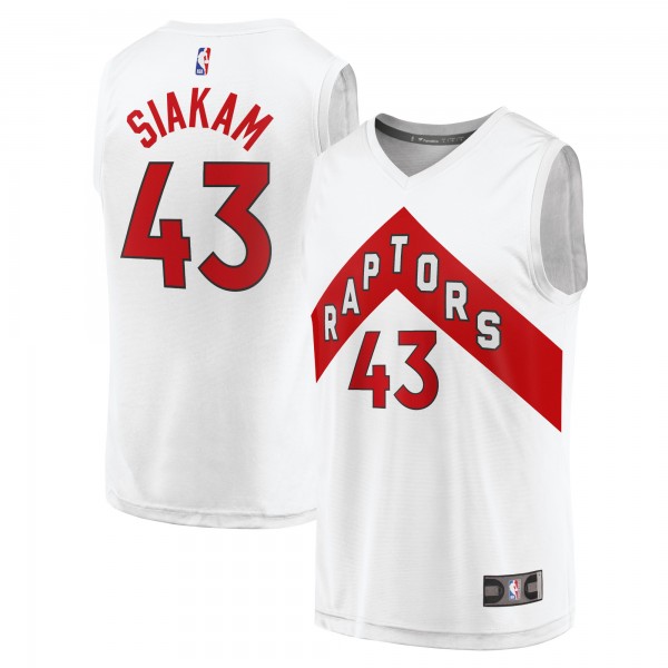 Детская игровая майка Pascal Siakam Toronto Raptors 2020/21 Fast Break Replica - Association Edition - White - баскетбольная джерси NBA