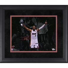 Autographed Miami Heat Dwyane Wade Fanatics Authentic Deluxe Framed 11 x 14 Spotlight 2013 NBA Finals Championship Photograph