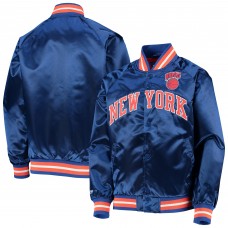 Куртка на кнопках New York Knicks Mitchell & Ness Youth Hardwood Classics Satin Raglan - Blue