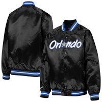 Куртка на кнопках Orlando Magic Mitchell & Ness Youth Hardwood Classics Satin Raglan - Black