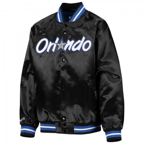Куртка на кнопках Orlando Magic Mitchell & Ness Youth Hardwood Classics Satin Raglan - Black