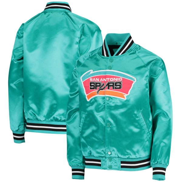 Куртка на кнопках San Antonio Spurs Mitchell & Ness Youth Hardwood Classics Satin Raglan - Teal