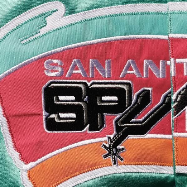 Куртка на кнопках San Antonio Spurs Mitchell & Ness Youth Hardwood Classics Satin Raglan - Teal