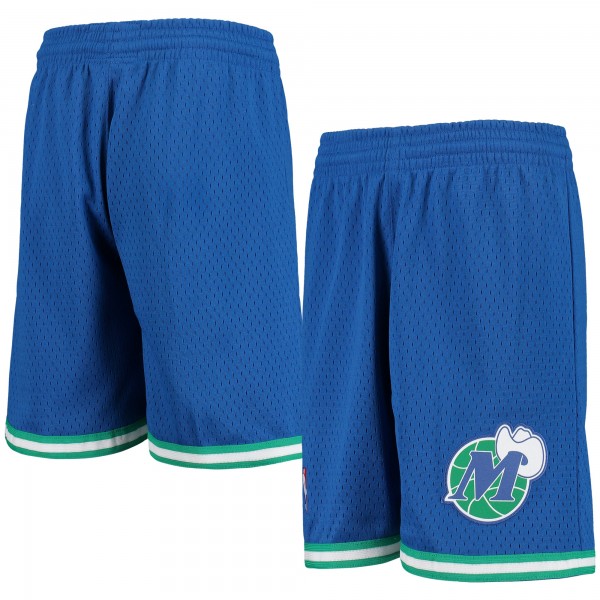 Детские шорты Dallas Mavericks Mitchell & Ness Hardwood Classics Swingman - Blue - атрибутика NBA