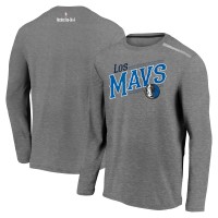 Футболка с длинным рукавом Dallas Mavericks 2021 Noches Éne-Bé-A Authentic Shooting - Heather Charcoal