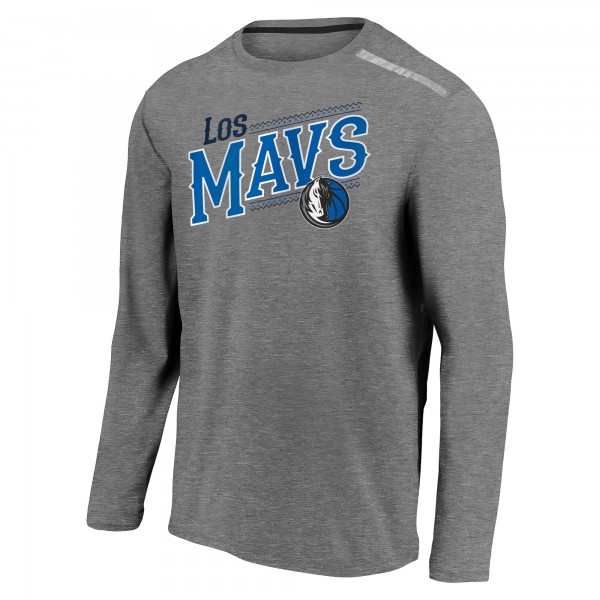 Футболка с длинным рукавом Dallas Mavericks 2021 Noches Éne-Bé-A Authentic Shooting - Heather Charcoal