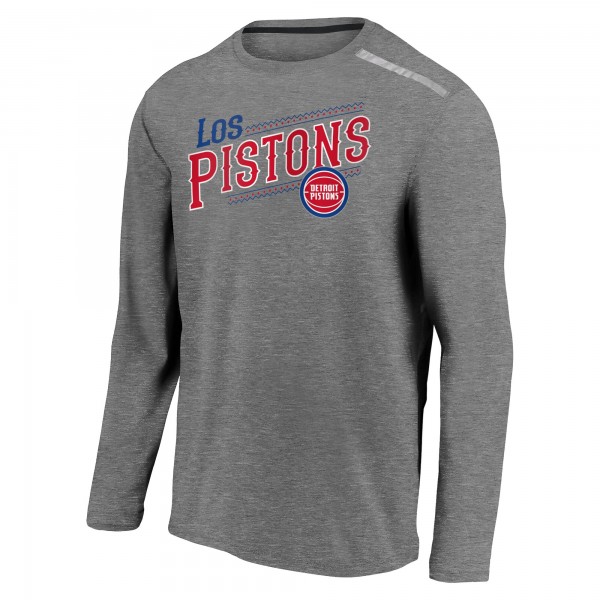 Футболка с длинным рукавом Detroit Pistons 2021 Noches Éne-Bé-A Authentic Shooting - Heather Charcoal