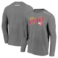 Футболка с длинным рукавом Atlanta Hawks 2021 Noches Éne-Bé-A Authentic Shooting - Heather Charcoal