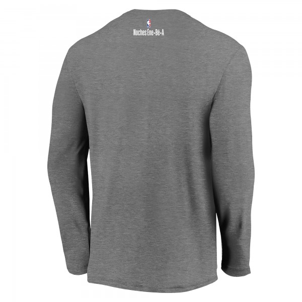 Футболка с длинным рукавом Atlanta Hawks 2021 Noches Éne-Bé-A Authentic Shooting - Heather Charcoal