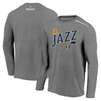 Футболка с длинным рукавом Utah Jazz 2021 Noches Éne-Bé-A Authentic Shooting - Heather Charcoal