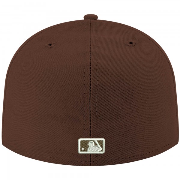 Бейсболка New York Yankees New Era White Logo 59FIFTY - Brown