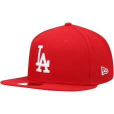 Бейсболка Los Angeles Dodgers New Era White Logo 59FIFTY - Red