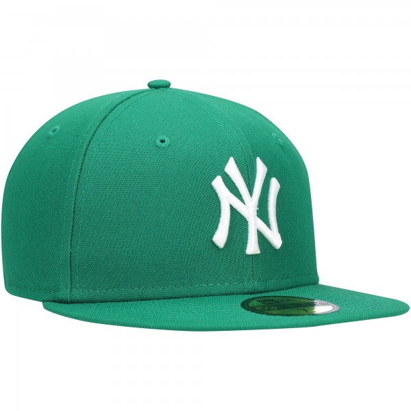 Бейсболка New York Yankees New Era Kelly Green White Logo 59FIFTY