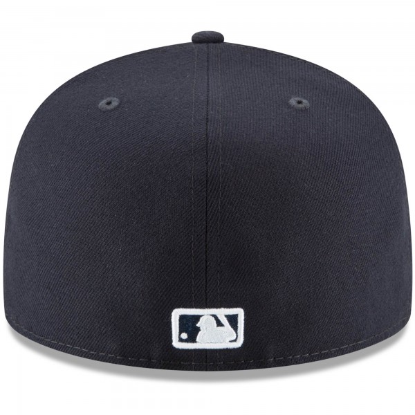 Бейсболка Los Angeles Dodgers New Era White Logo 59FIFTY - Navy