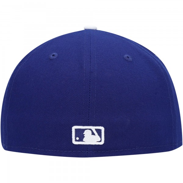 Бейсболка Los Angeles Dodgers New Era White Logo 59FIFTY - Royal