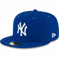 Бейсболка New York Yankees New Era White Logo 59FIFTY - Royal