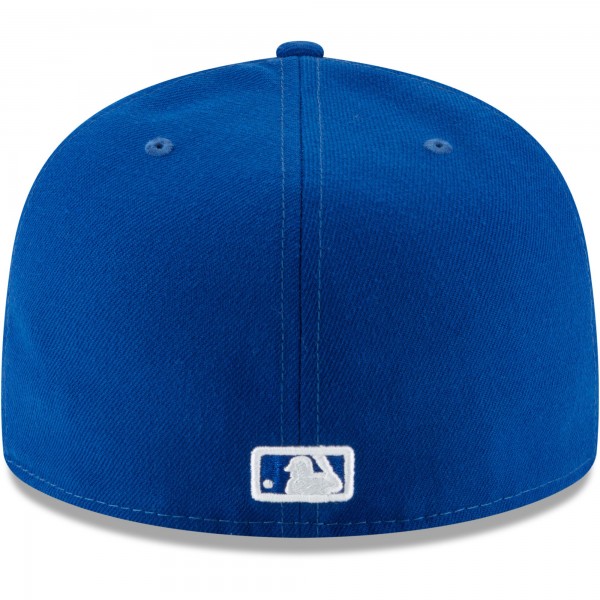 Бейсболка New York Yankees New Era White Logo 59FIFTY - Royal