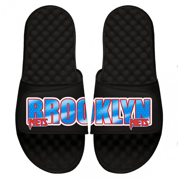 Шлепки Brooklyn Nets ISlide Classic Wordmark Split - Black
