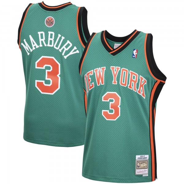 Джерси New York Knicks Stephon Marbury Mitchell & Ness Green 2006/07 Hardwood Classics Swingman