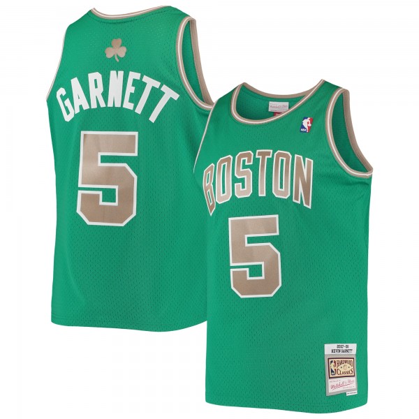 Игровая джерси Kevin Garnett Boston Celtics Mitchell & Ness 2001/02 Hardwood Classics Swingman - Kelly Green