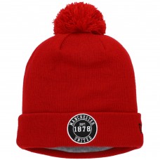 Шапка с помпоном Manchester United New Era Patch Bobble Cuffed Knit - Red