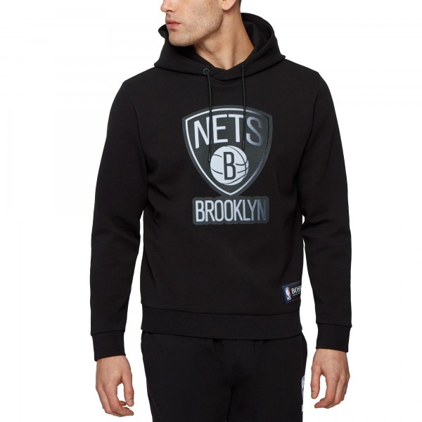 Толстовка с капюшоном Brooklyn Nets NBA x Hugo Boss Bounce - Black - фирменная одежда NBA