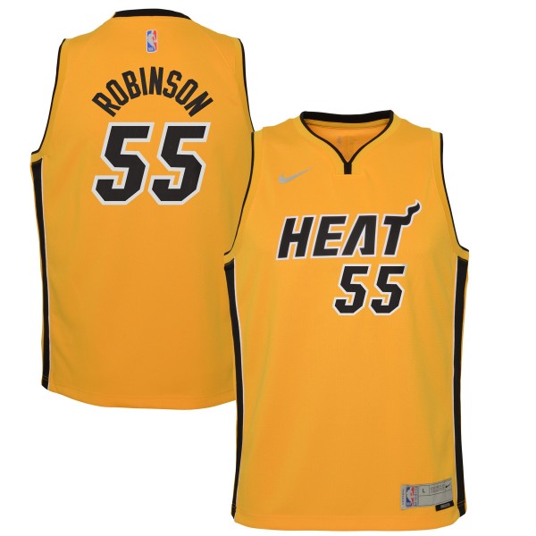Игровая форма  Duncan Robinson Miami Heat Nike Youth 2020/21 Swingman Player Trophy Gold - Earned Edition
